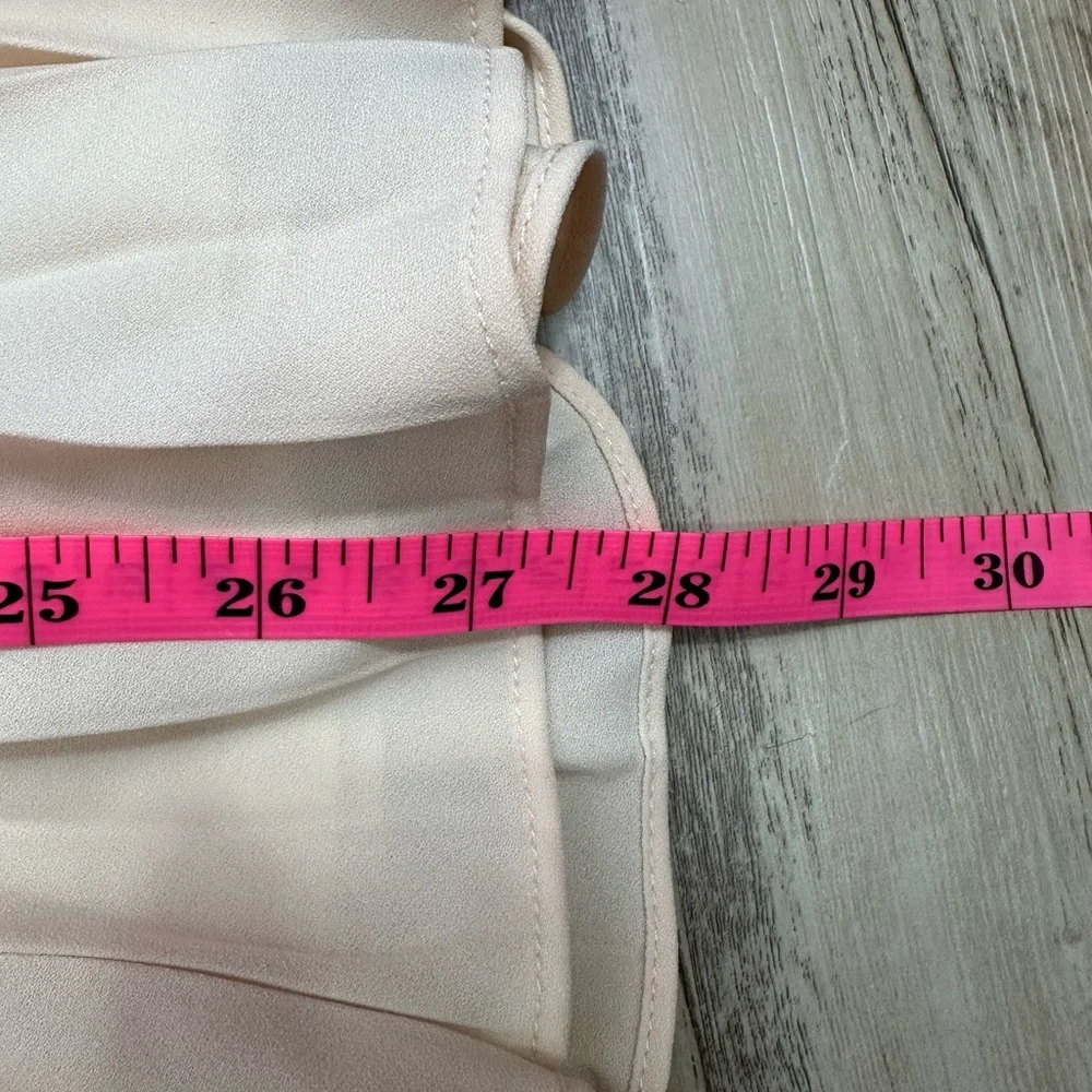Grace Karin Cream Pleated Pull On Lined Skirt XL NWT NEW
